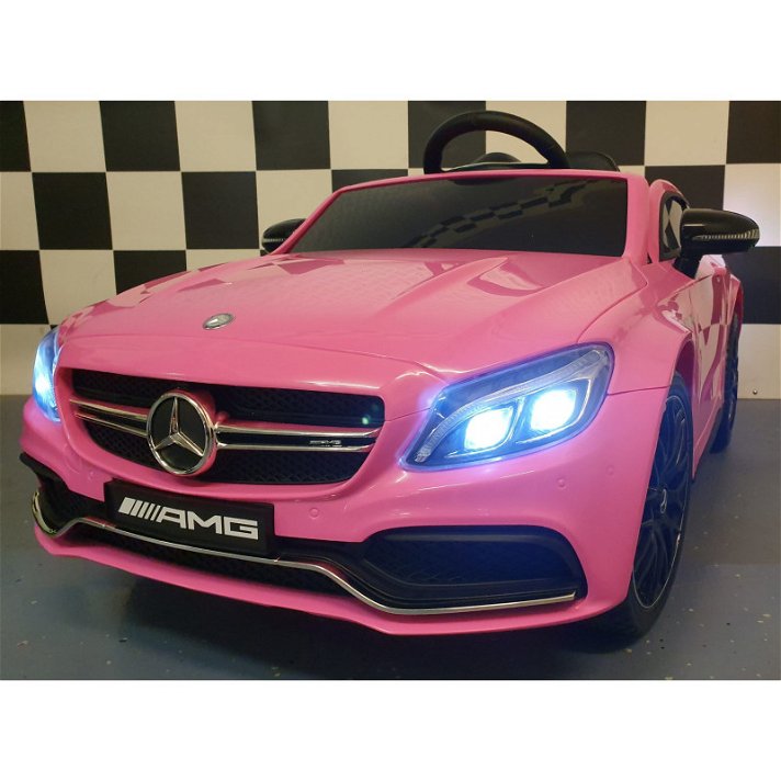 Coche eléctrico rosa Mercedes Benz C63 AMG 12V Cars4Kids