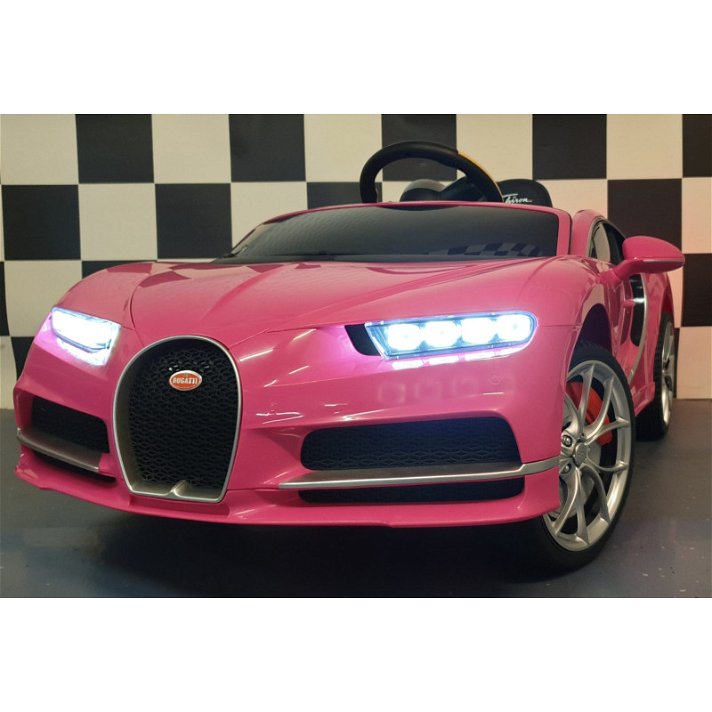 Auto elettrica rosa Bugatti Chiron 12V Cars4Kids
