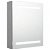 Armadietto da bagno con specchio e luce led a strisce 50x60 cm grigio Vida XL