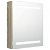 Armadietto da bagno con specchio e luce led a strisce 50x60 cm rovere e bianco Vida XL