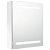 Armario de baño con espejo y luz en tiras led 50x60 cm blanco brillante Vida XL