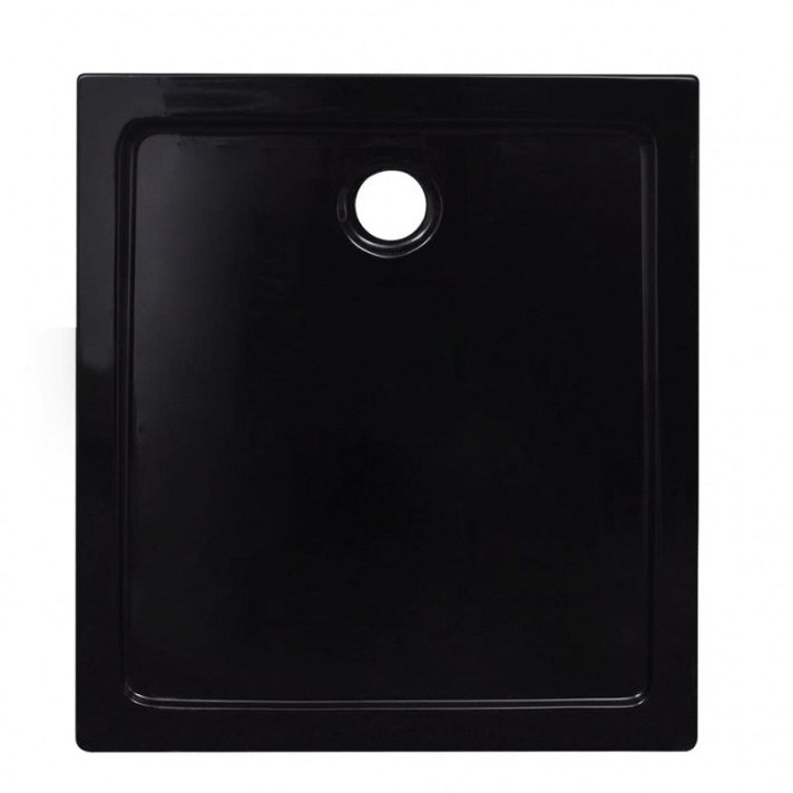 Plato de ducha rectangular 90 cm negro Vida XL