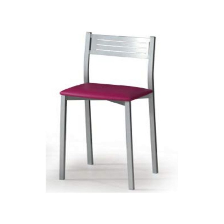 Taburete de asiento tapizado 32x36x73 cm fabricado en aluminio con acabado a elección Ana 45 Aquore