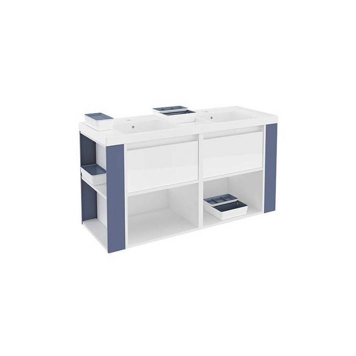 Mueble 120cm Blanco/Azul Cosmic B-Smart