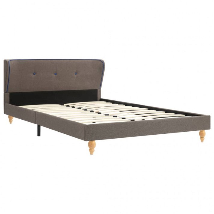 Estructura de cama de tela gris taupe 120 cm Vida XL