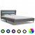 Estructura de cama de tela gris claro con luz LED 120 cm Vida XL
