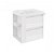 Mueble con lavabo resina 60cm Blanco/Blanco 2 cajones B-Smart Cosmic