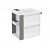 Mobile con lavabo in resina 60 cm Bianco/Grigio 2 cassetti B-Smart BATH+