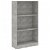 Scaffale con 3 ripiani di legno truciolato grigio cemento Vida XL