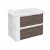 Mueble con lavabo resina 80cm Blanco-Fresno/Blanco 2 cajones B-Smart Cosmic