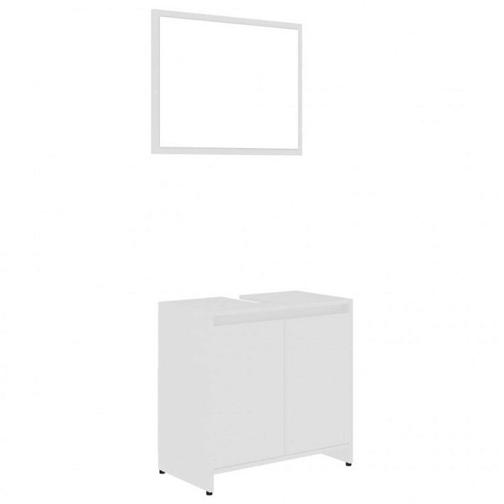 Conjunto mueble base con espejo blanco Vida XL