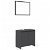 Conjunto mueble base con espejo gris Vida XL