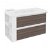 Mueble con lavabo resina 100cm Blanco-Fresno/Blanco 2 cajones B-Smart Cosmic