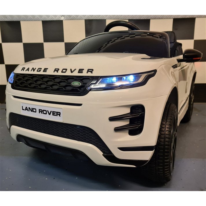Carro elétrico branco Range Rover Evoque 12V Cars4Kids