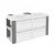 Mobile con lavabi in resina 120 cm Bianco/Grigio 4 cassetti B-Smart BATH+