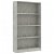 Scaffale a 4 livelli di 24 cm in truciolato con finitura di colore grigio cemento Vida XL