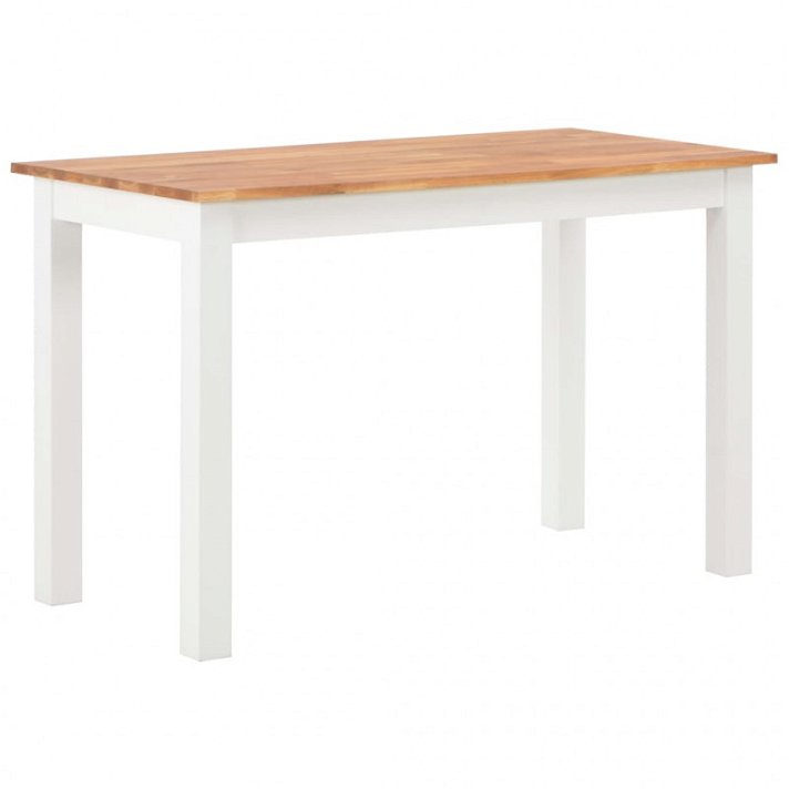 Mesa de carvalho branca e madeira de 120x74x60 cm Vida XL