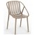 Set di sedie con braccioli realizzate in fibra di vetro colore sabbia Bini Resol