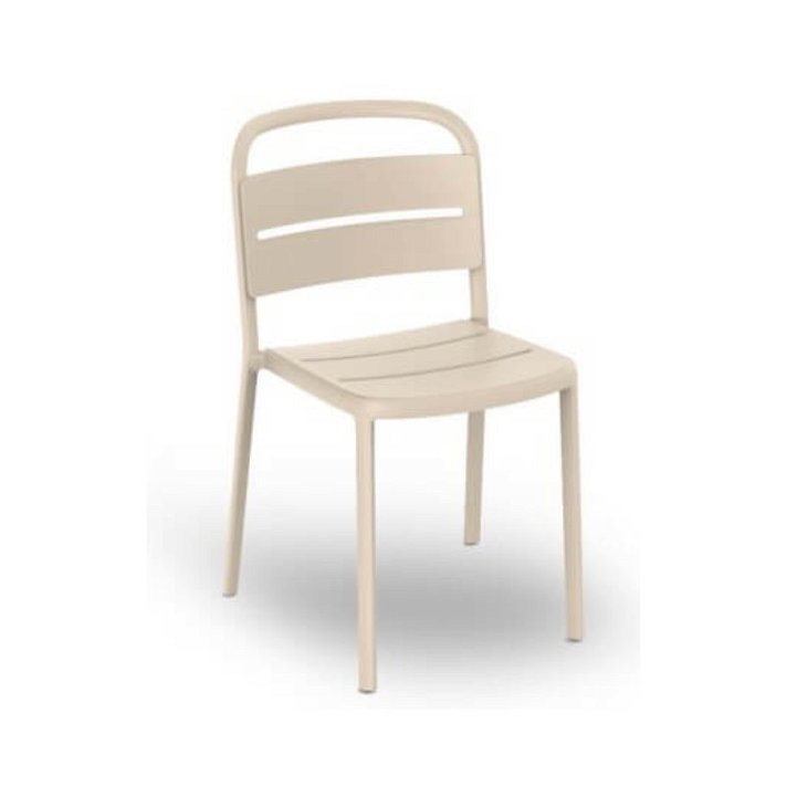 Conjunto de cadeiras de fibra de vidro marfim Como Resol