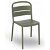 Pack de sillas fabricadas con fibra de vidrio y acabado color gris verdoso Como Resol