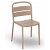 Pack de sillas elaboradas con fibra de vidrio y acabado en color arena Como Resol