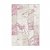 Alfombra de poliamida rectangular de 300x100 cm de diseño a mármol con un acabado en color rosa y blanca Forme