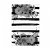 Alfombra de poliamida de 300x100 cm con un estampado de rayas y flores en acabado color negro y blanco Forme