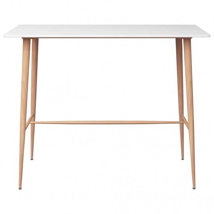 Mesa para cocina fabricada en MDF y metal con acabado blanco de 120x105x60 cm Vida XL