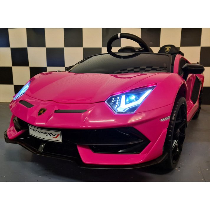Coche eléctrico rosa Lamborghini Aventador 12V Cars4Kids