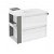 Mobile con lavabo in porcellana 80 cm Bianco/Grigio 2 cassetti B-Smart BATH+
