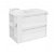 Mueble con lavabo porcelana 80cm Blanco/Blanco 2 cajones B-Smart Cosmic