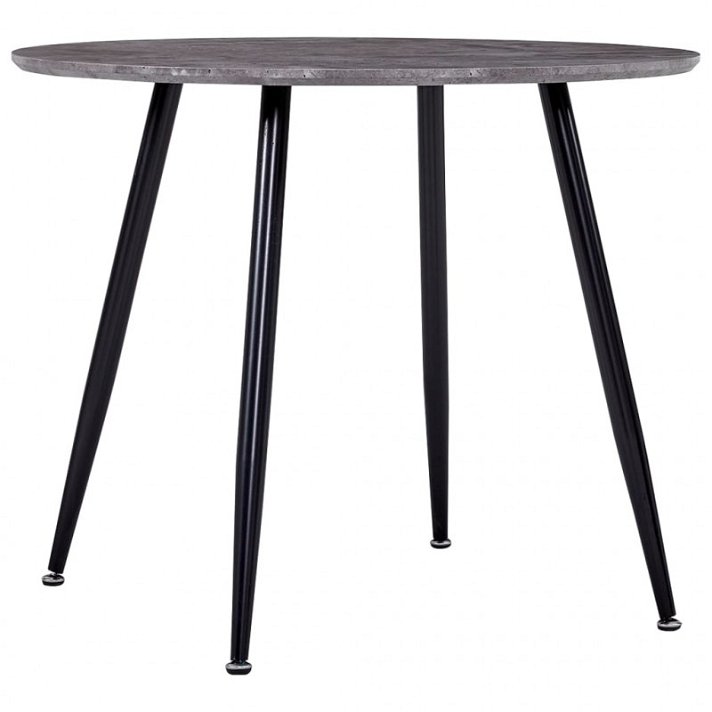 Tavolo rotondo grigio cemento e nero di 90x73,5 cm Vida XL