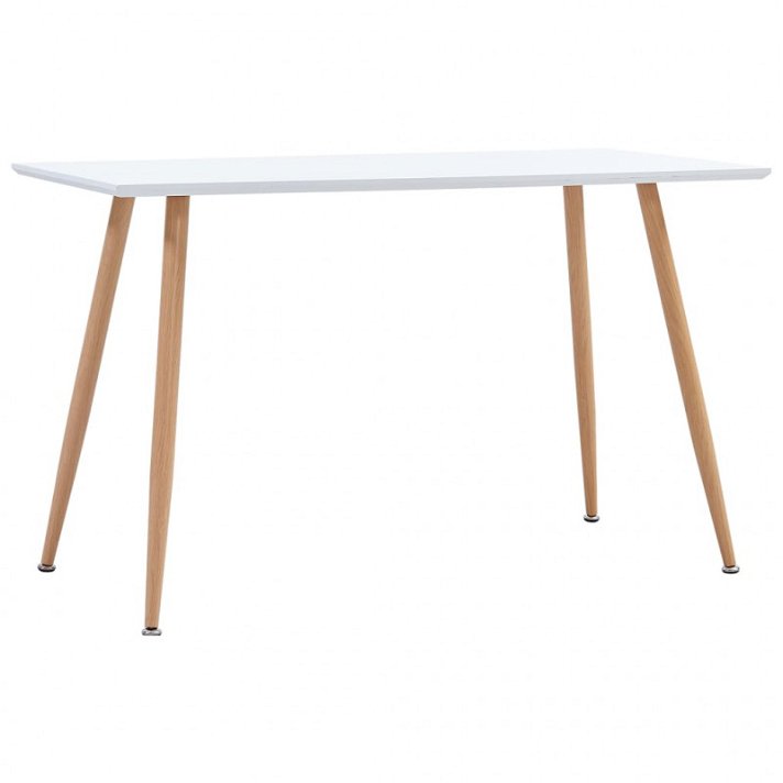 Tavolo bianco e rovere 120x74x60 cm Vida XL