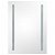 Armário de casa de banho com espelho e luz LED 50x70 cm cor cinzenta Vida XL