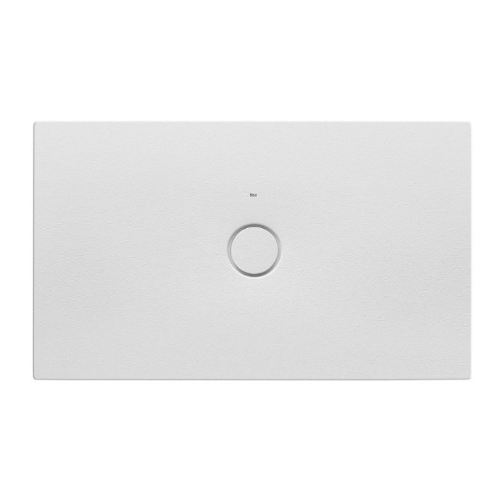 Plato de ducha con un diseño rectangular en acabado color blanco Senceramic Cratos ROCA