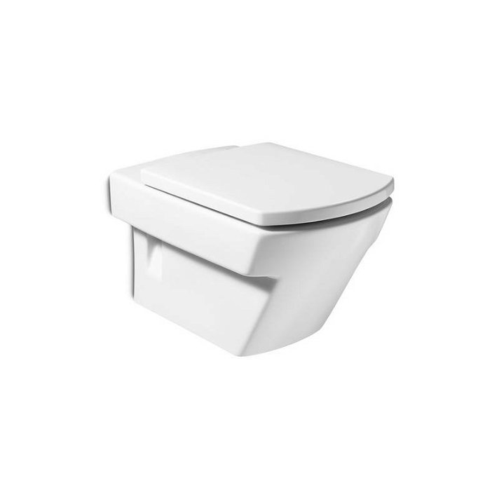 WC avec système de chasse gravitaire de 35,5 cm en porcelaine blanche Hall Roca