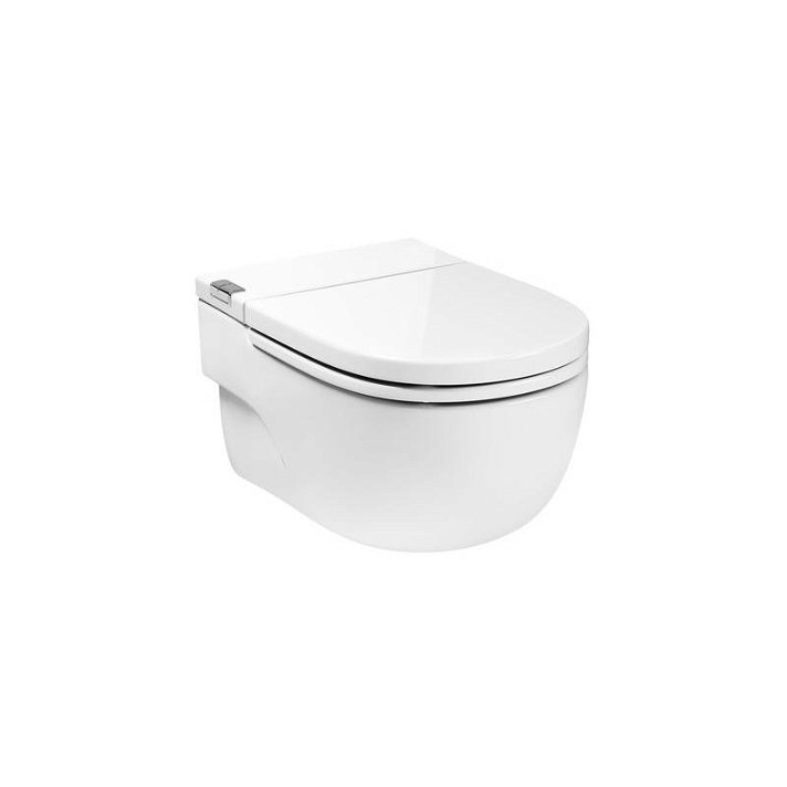 WC avec support en L de 40 cm en porcelaine de couleur blanche Meridian In-tank Roca