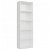 Scaffale di 5 livelli realizzato in truciolato 30x60 cm in finitura bianco lucido Vida XL