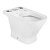 Vaso WC in porcellana di colore bianco con scarico orizzontale con cassetta e coprivaso opazionale The Gap Roca