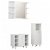 Conjunto de móveis para casa de banho base 3 peças de aglomerado branco Vida XL