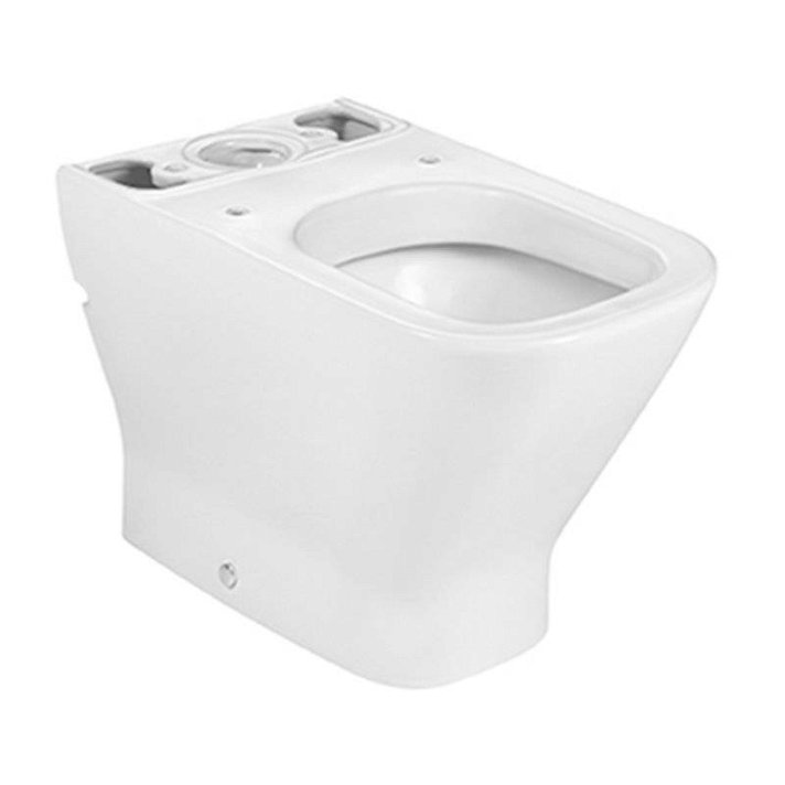 Vaso WC The Gap compatto per serbatoio basso con sedile e coprivaso con cassetta opzionale Roca