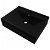 Lavabo de baño rectangular negro 60x46x16 cm VidaXL