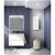 Ensemble de salle de bains à deux tiroirs avec plan vasque céramique blanc brillant Dai Royo