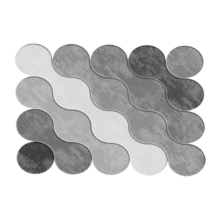 Tapete de círculos de 300x80 cm cor cinzenta Forme