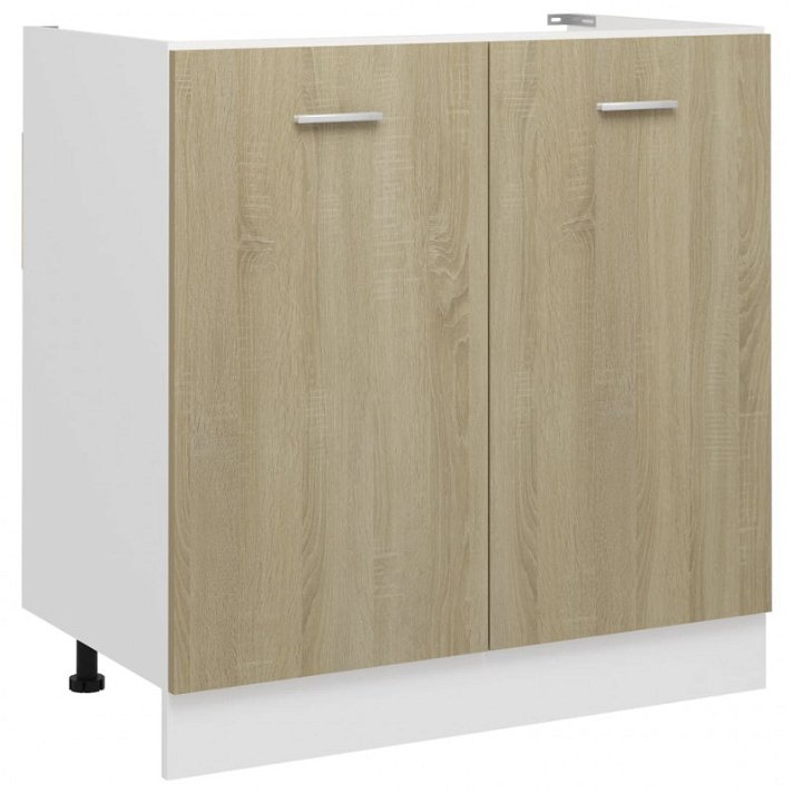 Armário inferior de cozinha para lava-louças carvalho Sonoma Vida XL