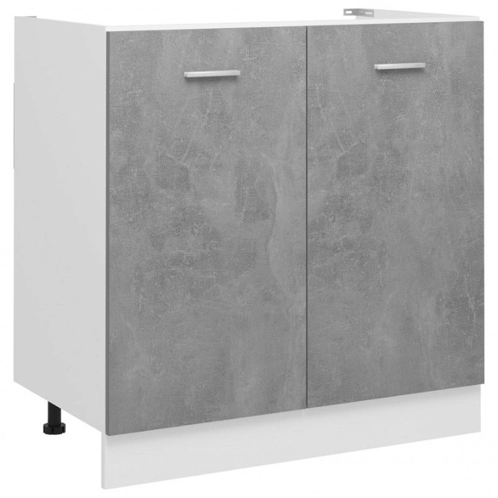 Armário inferior de cozinha para lava-louças cinzento-betão Vida XL