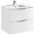 Mueble con lavabo de dos cajones de 60 cm hecho en aglomerado con acabado color blanco Ágata Gala