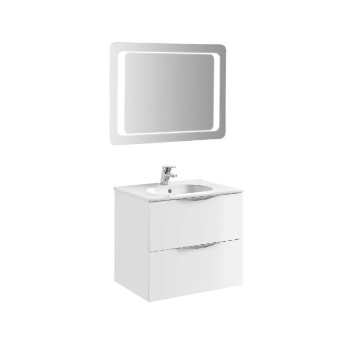 Ensemble de salle de bains 2 tiroirs 60 cm blanc Agata Gala