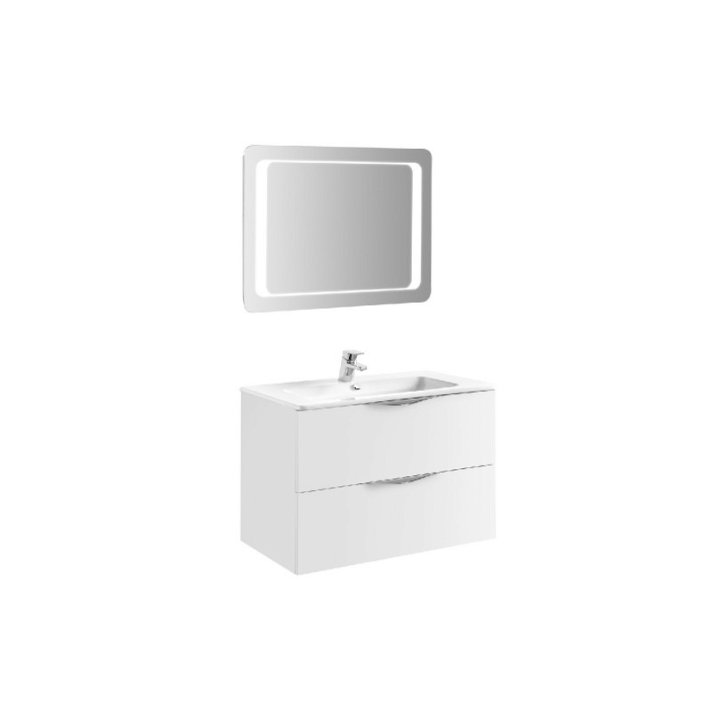 Ensemble de salle de bains 2 tiroirs 80 cm blanc Agata Gala