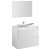 Conjunto de baño de 80 cm de aglomerado con un acabado en lacado blanco brillante Klea Gala
